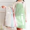 Tablier en Coton et Lin avec Poches Mode Rayé Réglable Tablier de Cuisine pour la Cuisine & le Travail en Restaurant Unisexe Vêtement de Nettoyage Domestique