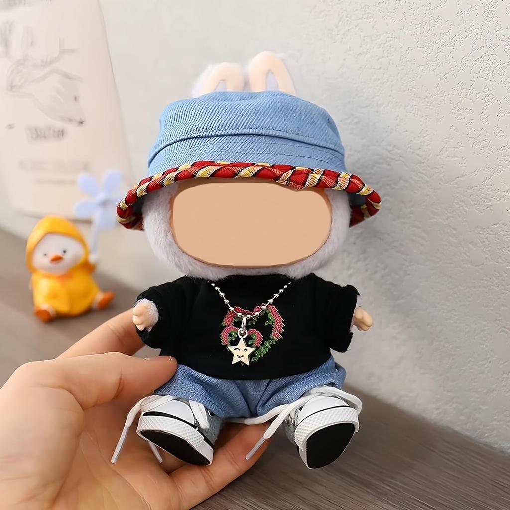 KUGUAOK Plush Toy Clothes - Clothes Only - 15cm 17cm Plush Doll Clothes - Cute Costume Dress-Up DIY Accessory Doll Suit Jumpsuit Photo Path Doll