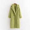 Women Fashion  And Winter Loose Medium Long Windbreaker Lamb Coat