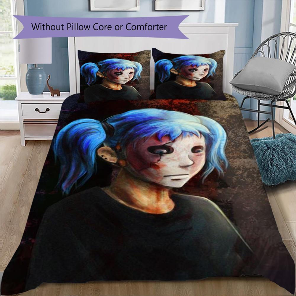 Sally Face Pattern Bedding,Quilt Set Quilt Cover Pillowcase Home Birthday Gift (1*duvet cover+2*pillowcase,without core)ZSJT0917091
