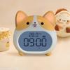 Creative Corgi Dog Alarm Clock Led Multifunctional Desktop Clock Time Date Display Cute Table Ornament Holiday Gift For Children2