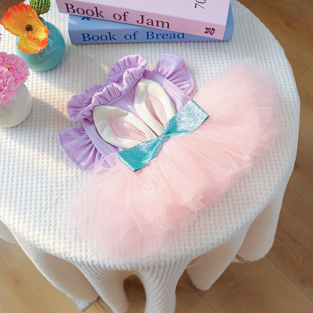 Puppy Apparel Lace Dog Princess Dress Comfortable Mesh Cat Dress Breathable Pet Costumes For Small Medium Dog