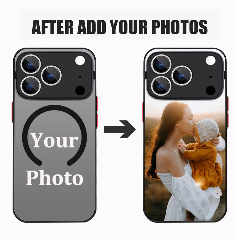 Customized Photo Magnetic Phone Case For iPhone 17 15 16 Pro Max 14 13 12 Pro Air For Magsafe DIY Personalized Hard PC Cover