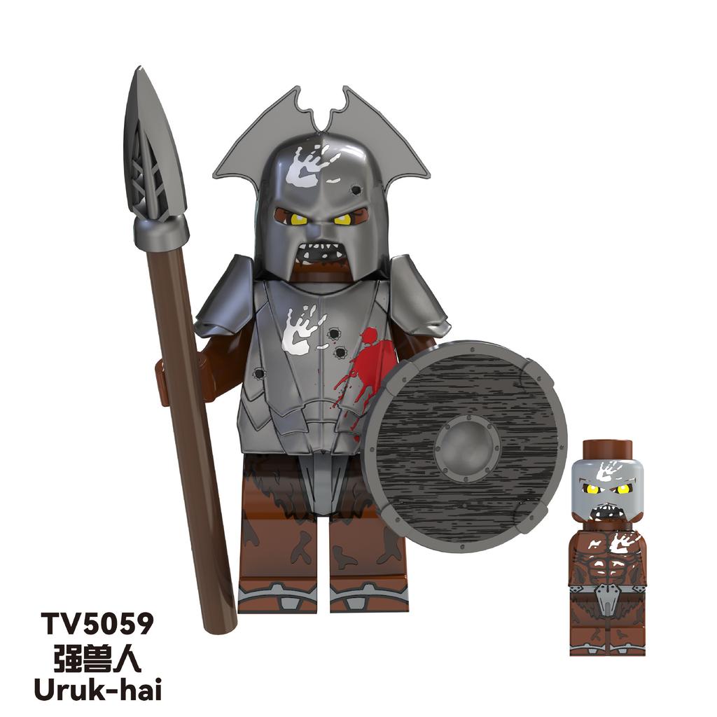 Tv6408 Movie Lord Of The Rings Prince Of The Rings Building Block Boy Strong Orc Doll Assembling Children'S Toys