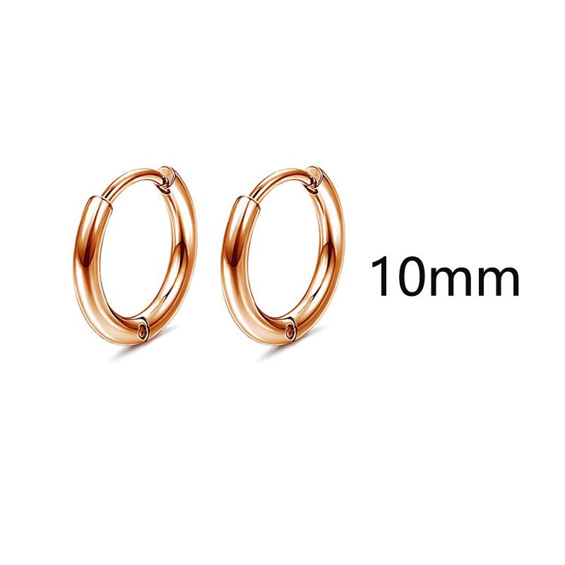 1-8 Pairs Stainless Steel Rose Gold Plated Hoop Earrings for Women Girl Hypoallergenic Ball CZ Stud Women Earrings Loop Earrings