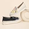 Taiheyuan Spring and Autumn New Women's Soft, Comfortable, Non slip, Lightweight sequin Vacation Style One Step Thick Bottom Fisherman's Shoes