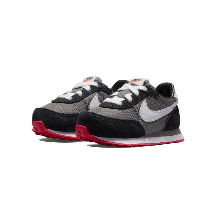 Nike Waffle Trainer 2 TD Flat Pewter Black Baby Sneakers Grey Siren-Red White DC6479-005