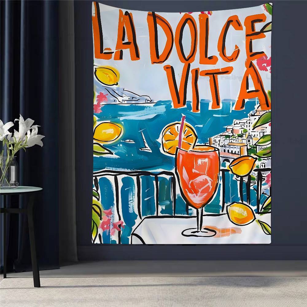 La Dolce Vita Lemon Hanging Bohemian Tapestry Indian Buddha Wall Decoration Witchcraft Bohemian Hippie Cheap Hippie Wall Hanging