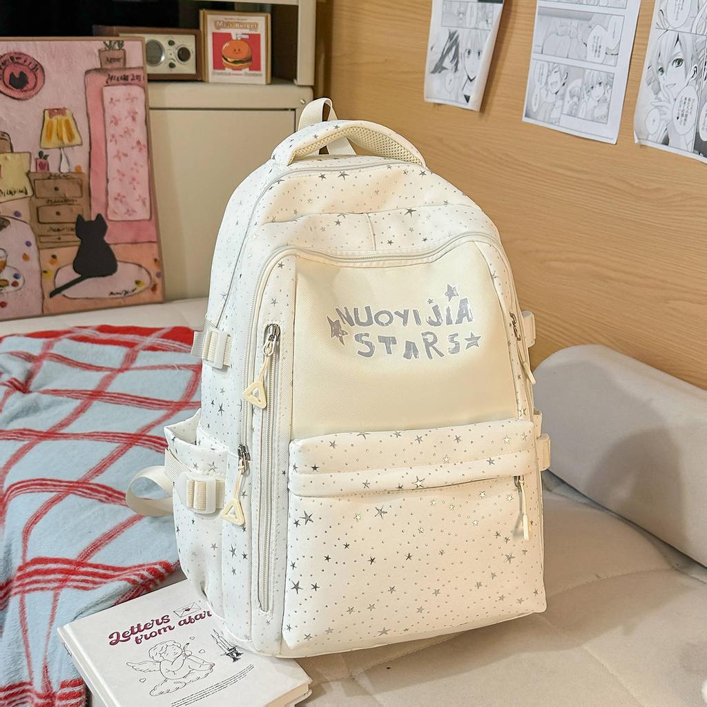 Schoolbag backpack new high school student large capacity star junior high school cute student high value schoolbag backpack