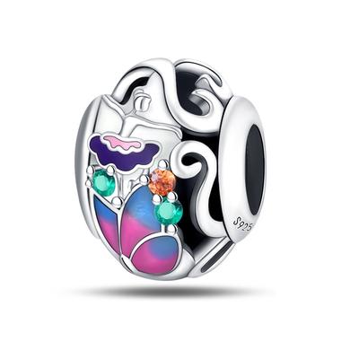 Original Copper Charms Luxury Colorful Flower Fairy Beads Fit Bracelet Diy Women Making Delicate Gift Jewelry