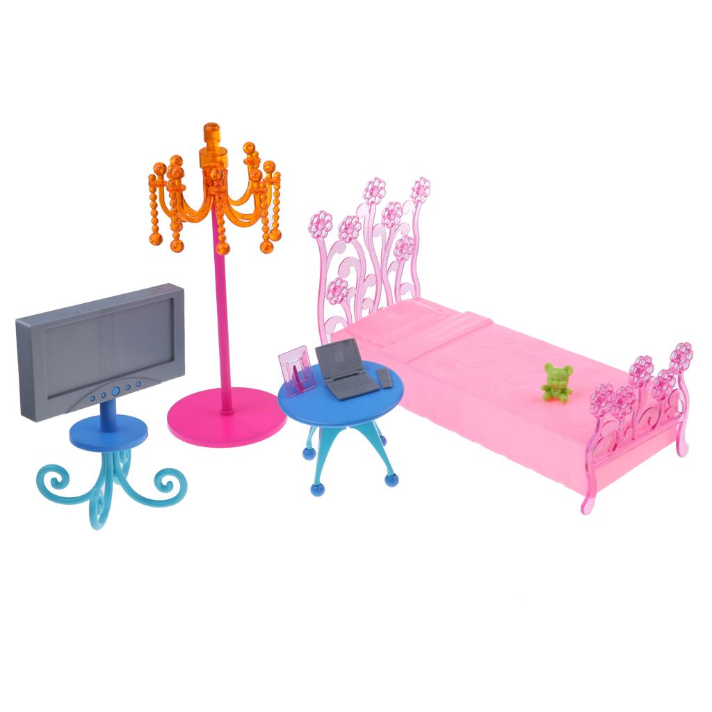 Dolls Bedroom Furniture Play Set /6 Doll House