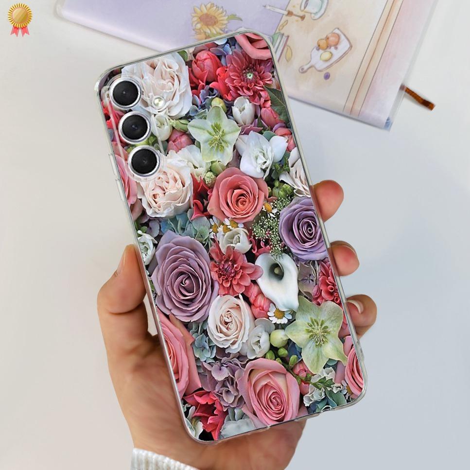 Case For Samsung F54 5G Back Cover Glitters Fashion Cat Wolf Soft Silicon Bumper For Samsung Galaxy F54 5G F546B Phone Case Capa