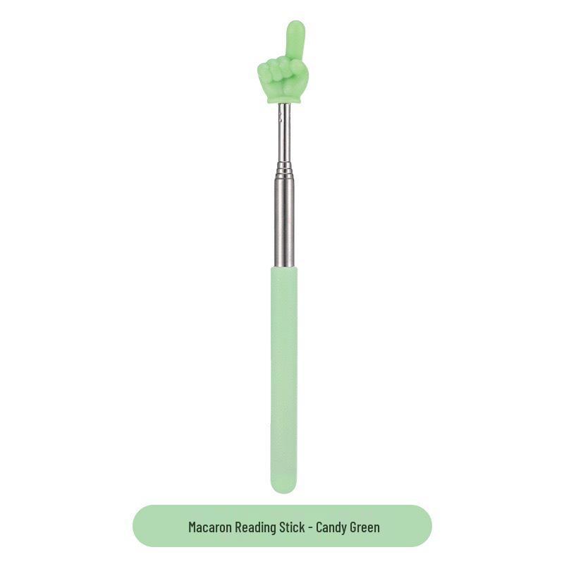 

Выдвижная указка для пальца - Помощь для чтения - Учебная указка для педагогов Retractable Reading Finger зелёный