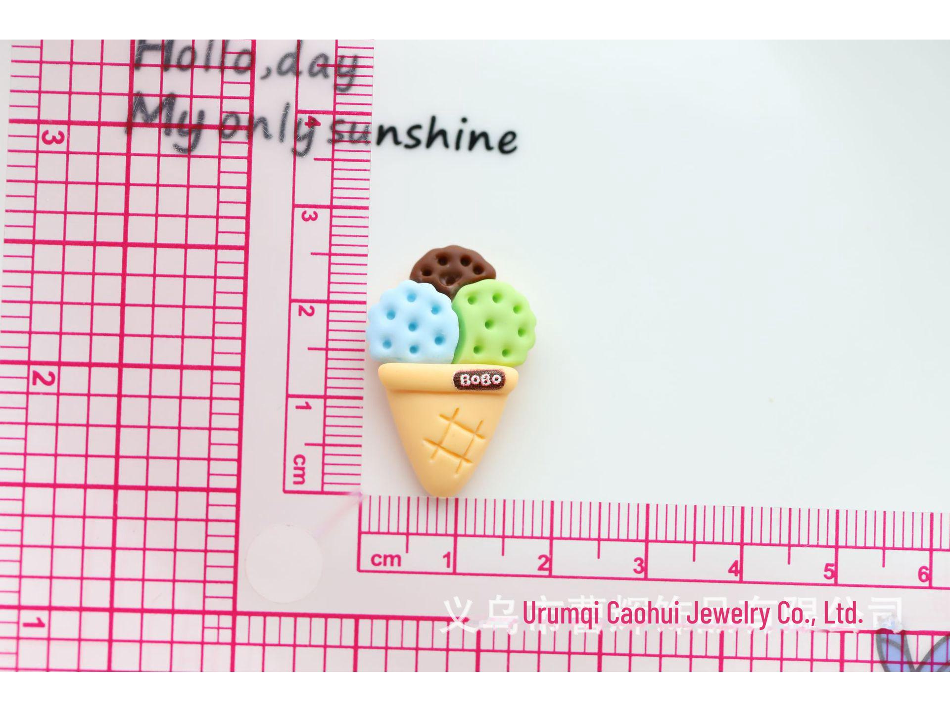 

Детская игрушка еда шоколадное печенье и конус DIY ювелирные изделия смоляные аксессуары набор Size: 2.0cm x 2.0cm