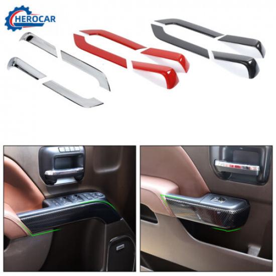 4X Door Handle Trim Panel Decor Cover Kit for 2014-18 Chevy Silverado GMC Sierra