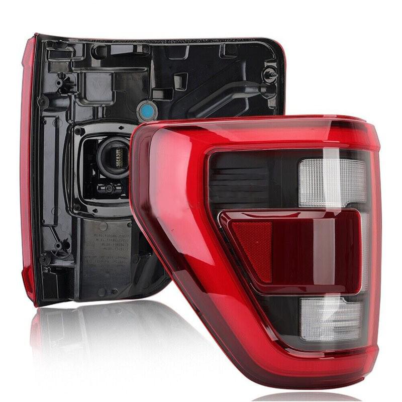 Ford F-150 LED Taillights 2021-2023 with Blind Spot, Black Background