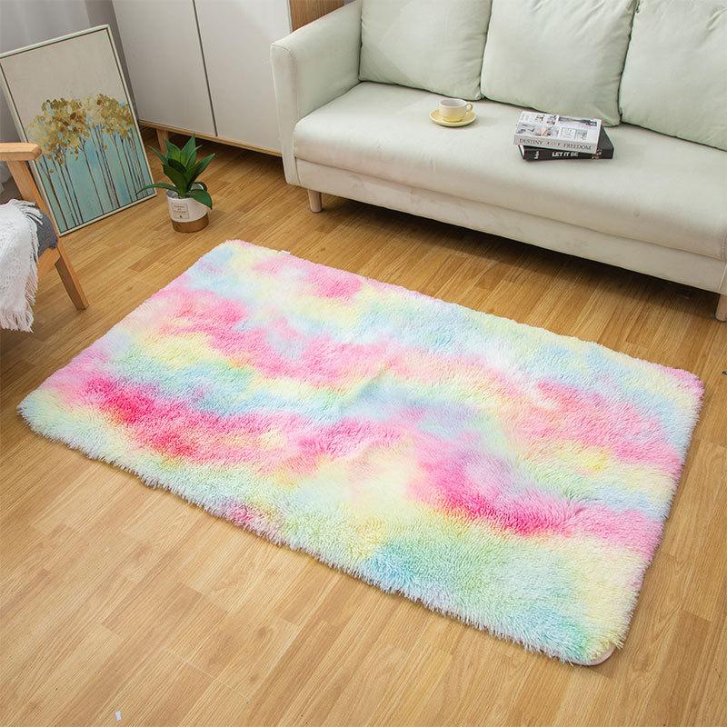 3Pcs/Set Tie-Dye Bathroom Mat Set Colorful Non-slip Bath WC Carpets Rectangle U-shape Bathroom Toilet Rugs and Lid Cover Kit