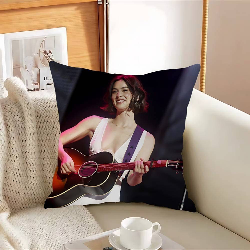 Singer Gracie-E Abrams-S Pillow Case Removable Washable Cushion Cover – All-Season Soft Linen