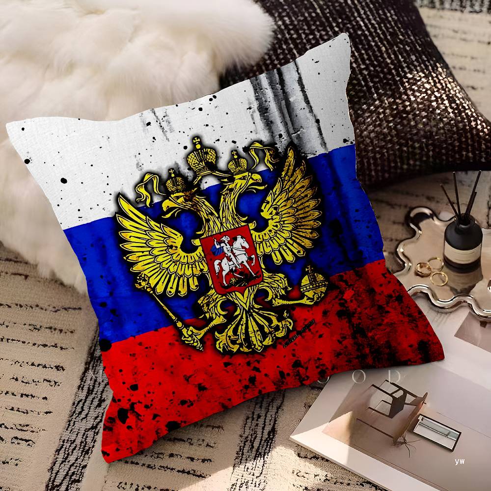 R-Russian Flag Cushion Cover Pillow Cover Decor Pillowcase Printed Cushion Case For Couch