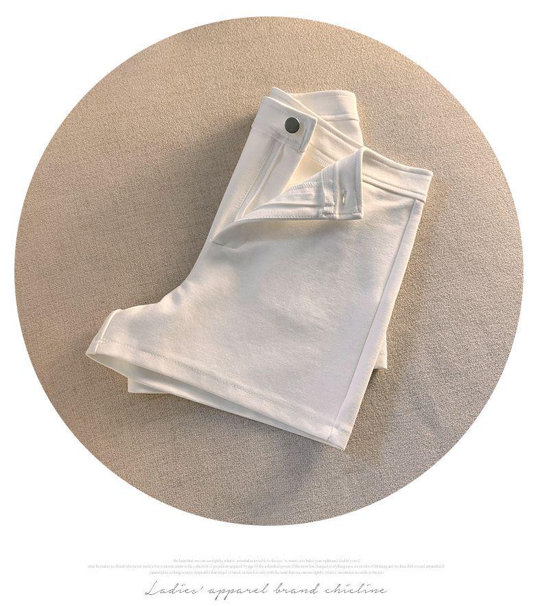 Black High-Waist Elastic A-Line Shorts for Women - Slim Fit, Pure Cotton, Hot Pants