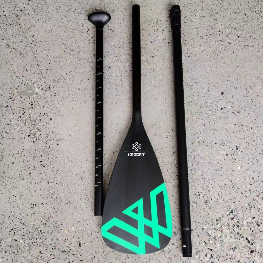 Pala Portátil Desmontable de Aluminio de Tres Secciones para Tabla de Paddle Surf/Tabla de Surf