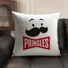 Classic P-Pringles Cushion Cover Summer Breathable Linen Organic Fabric Double-Sided Printing Sofa Pillow Case Home Decor