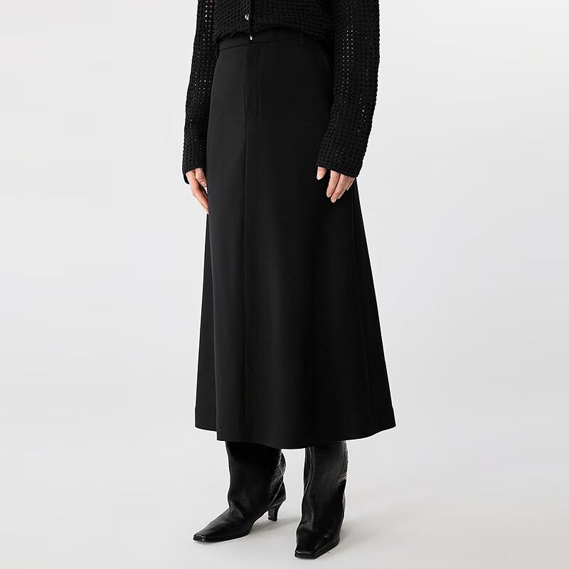 JNBY 2025 Spring A-Line Midi Skirt