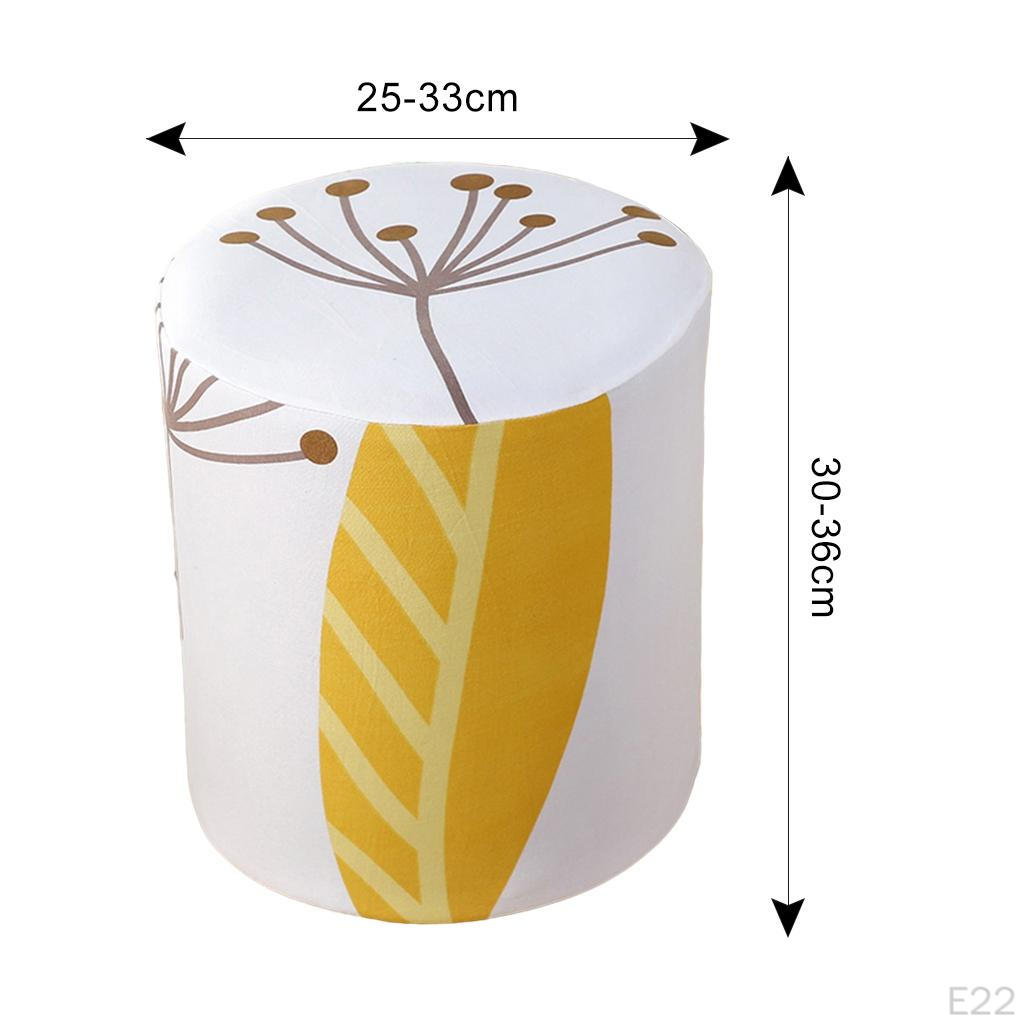 Elastic Stretch Seat Cover Round Spandex Covers Removable Washable Fit for ,Dining ,Bar