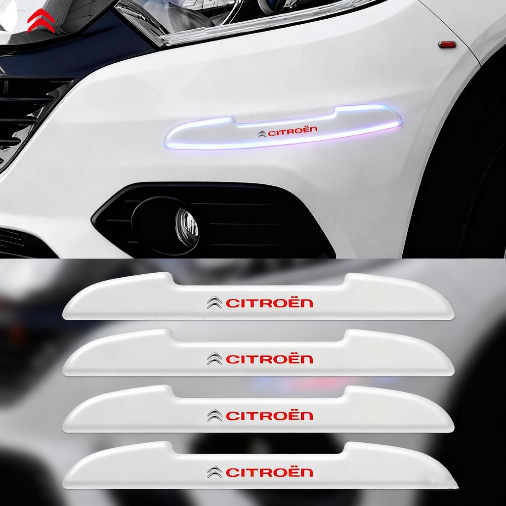 4Pcs Car Anti-Collision Bumper Strips Door Side Edge Protective Sticker For Citroen C1 C2 C3 C4 Grand Picasso C4L C5 C-ELYSEE C6