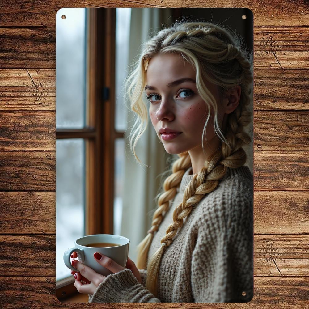 

Vintage Tin Sign Wall Art D Flat Aluminum Metal Plaque for Home Office Decor 20x30cm