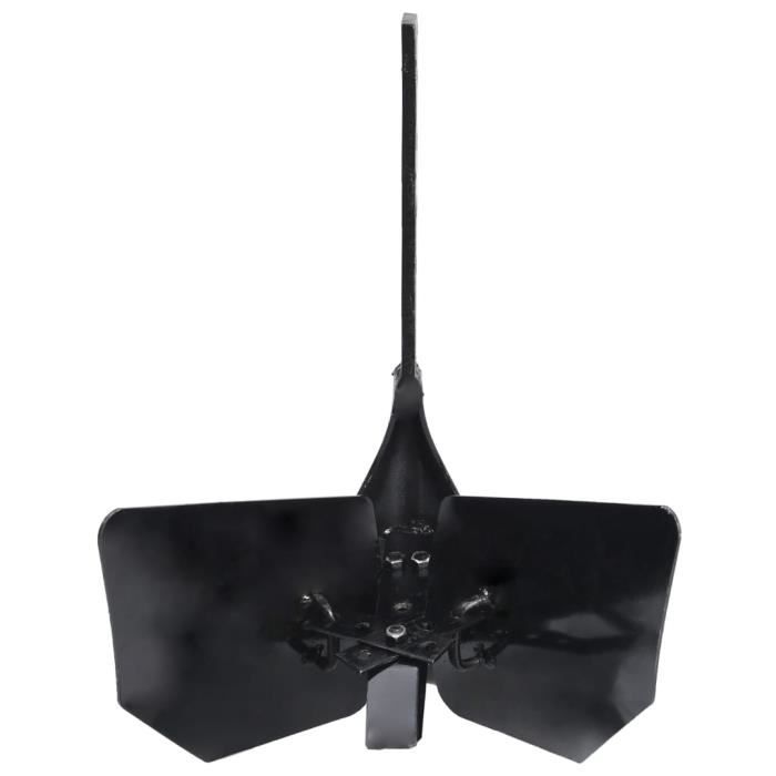 VidaXL Plow Accessory with Drawbar Black Metal
