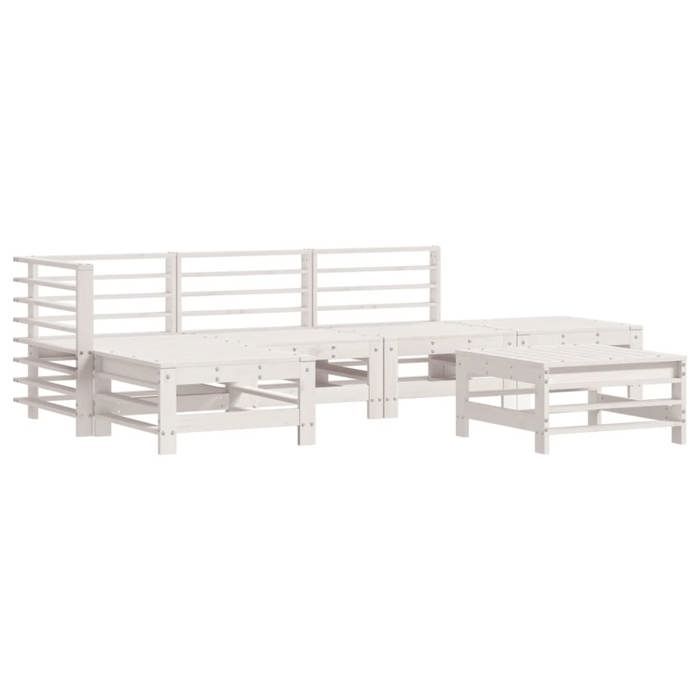 VidaXL Salon de Jardin avec Coussins 6 pcs, Canapés avec Dossier et Accoudoir, Ensemble de Meubles avec Table Basse Patio 3185914