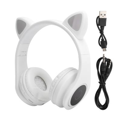 LED Headset na redukciu hluku v tvare mačacích uší Bluetooth 5.0 Headset s mikrofónom pre mladých