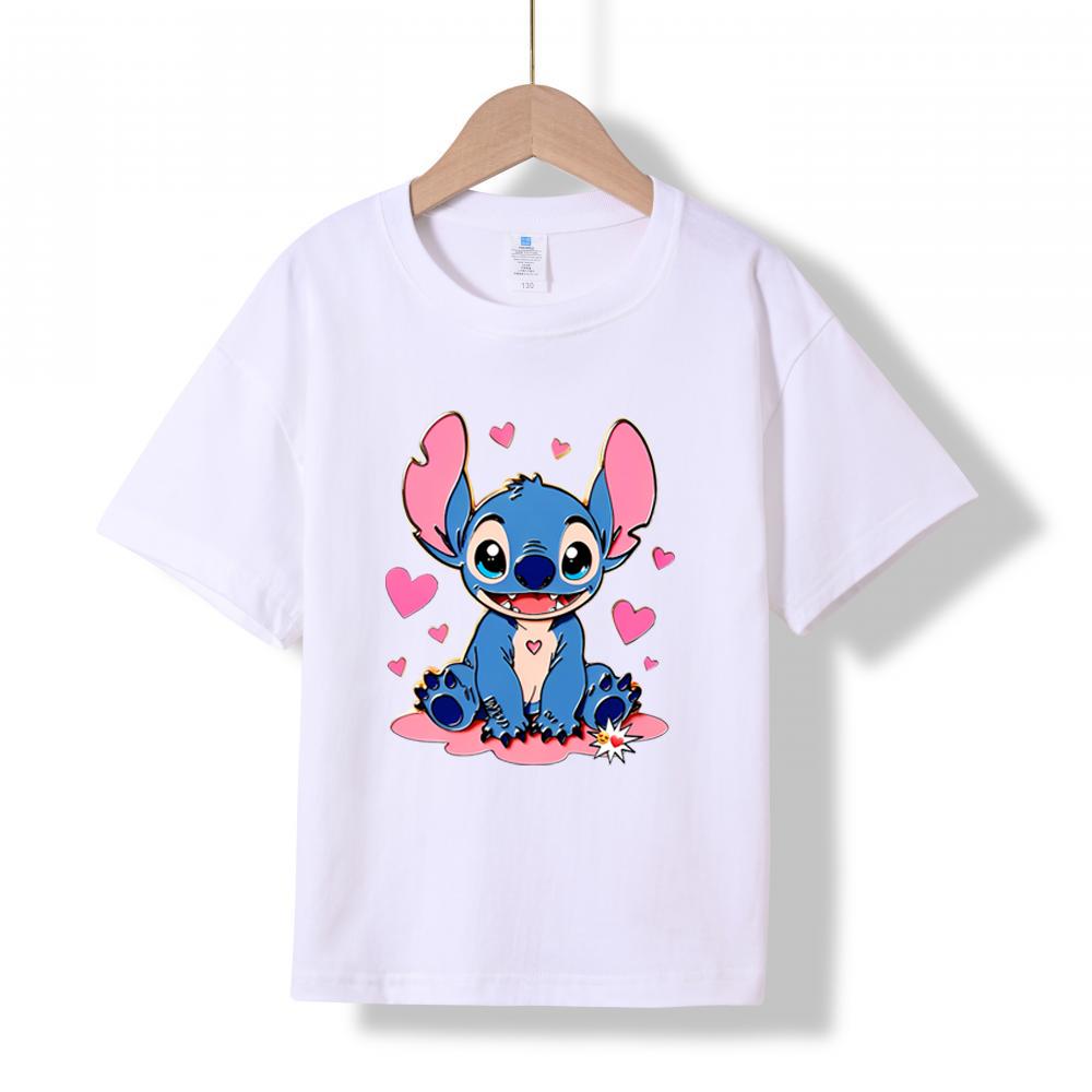 MC-38 MINISO 2026 Summer New Printed Cotton Round Neck T-shirt for Children Aged 1-16, Boys and Girls