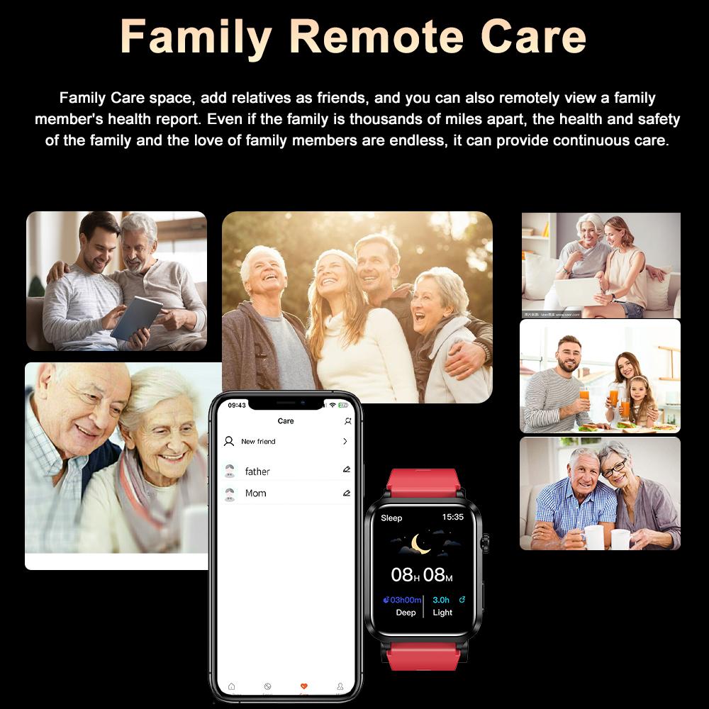 SACOSDING New Men's Watch, Air Pump, Safety Airbag, Precision Blood Pressure, Bluetooth Call Smart Watch