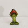 Handmade Yoga Frog Figurine Cartoon Mushroom Frog Statue Aesthetic Meditation Statue  Garden Decor