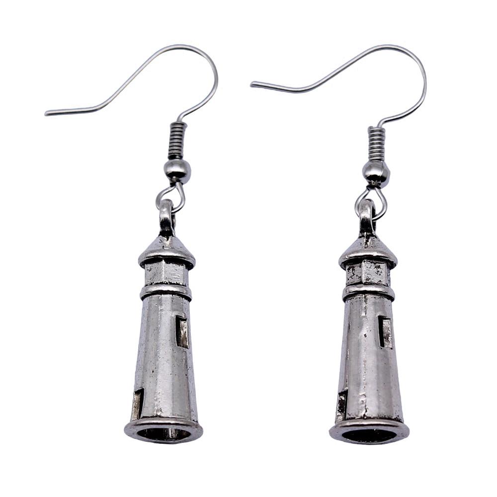 Compass Dangle Earrings Adventure Travel Nautical Navigation Drop Jewelry