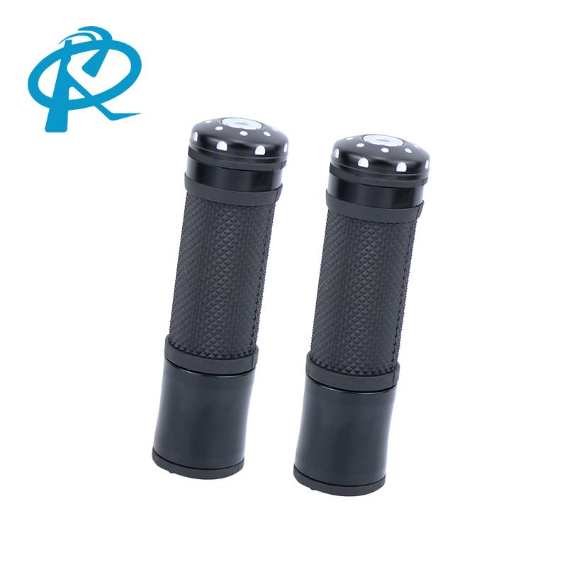Universal Motorcycle Handlebars Grip Aluminum Alloy Anti slip Handle Cover Grip Motobike Rubber Handle Grips Motor Accessories