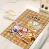 1pc Duffy and Friends Pattern Area Rug Soft Flannel Floor Mat for Living Room,Office,Bedroom and Carpet,Sofa Coffee Table Floor Mat