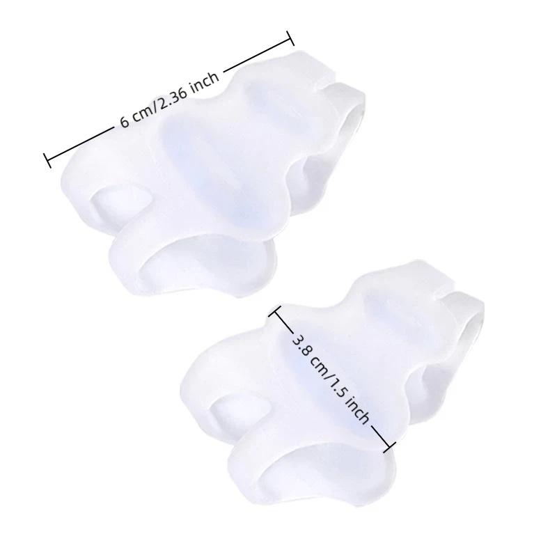 1Pair Silicone Three Hole Toe Separator Fingers Feet Toe Spreader Hallux Valgus Bunion Corrector Toe Straightener Corrector