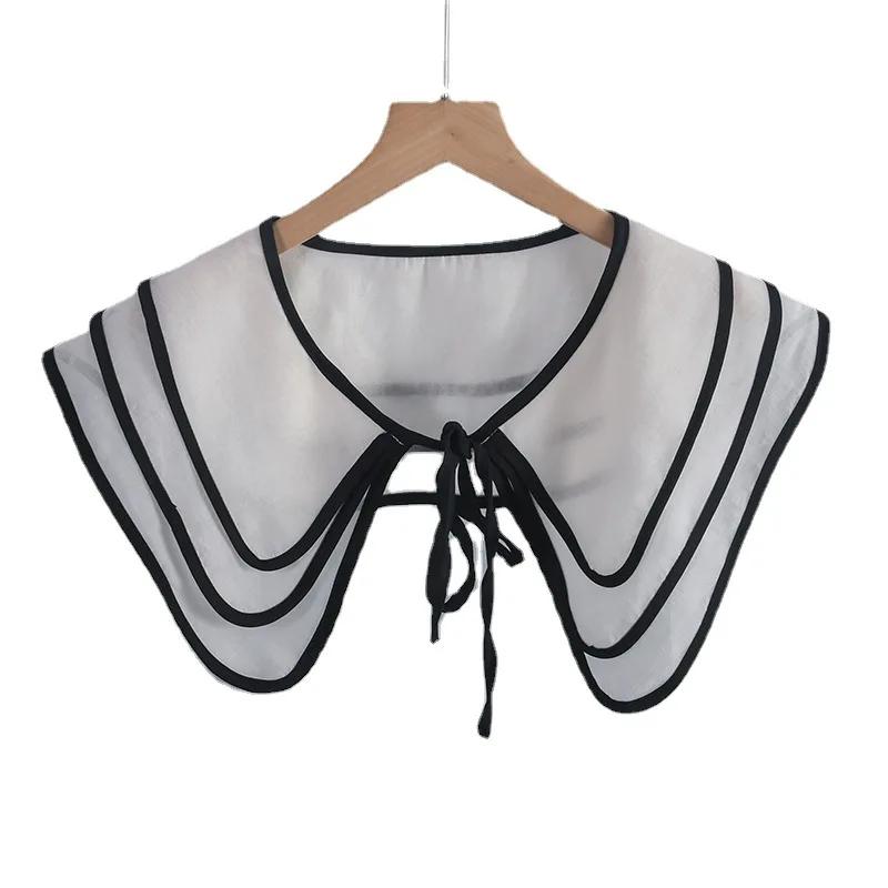 Female Shirt Blouse Fake Collar for Women Small Scarf Casual False Collar Female Shirt Detachable Collar Shoulder Shawl Cape