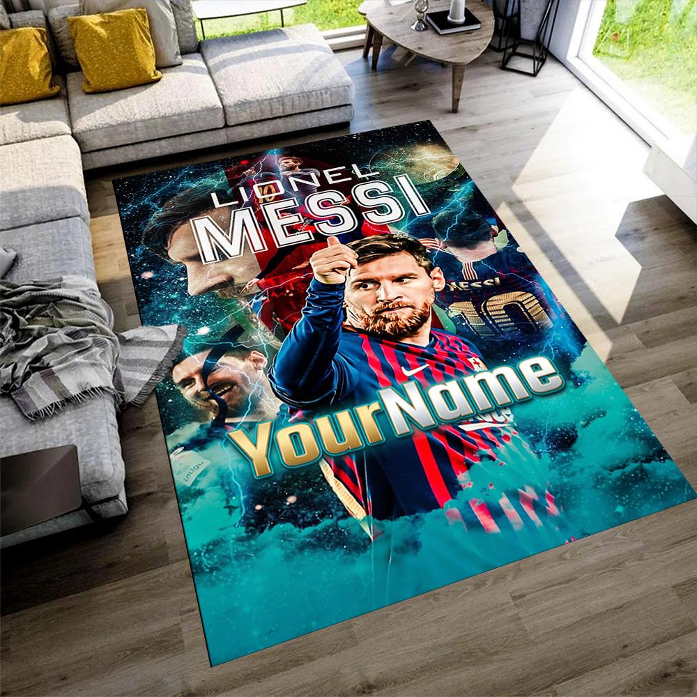 Messi Personalized Text Area Rug Perfect for Hallway Playrooms Foyer Study room Antislip Carpet Office home decor