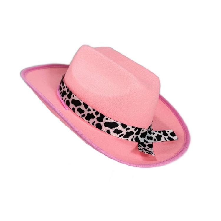 Trendy Cow Embellished Cowboy Hats For Youth Soft Multiple Color Size Photo Props