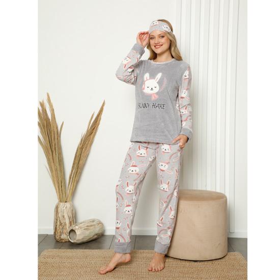 

Женская пижама с манжетами Akbeniz Welsoft Fleece 8416