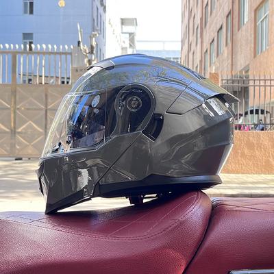 Motorcycle Helmet Uncovered Helmet Men's and Women's Full Helmet Bluetooth Personalized Four Seasons Locomotive Big Tail