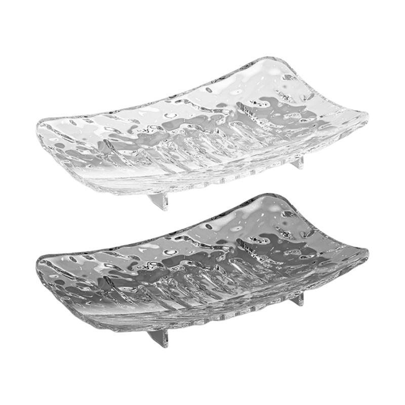 2PCS Modern Soap Holder With Drainage Design Practical Bathroom Soap Organizers Case For Sink Kitchen Countertop