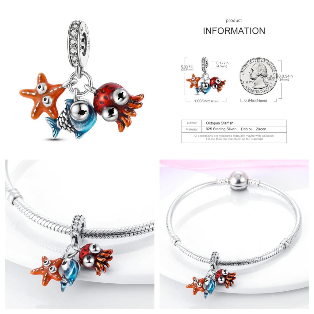 New In Copper Color Animal Collection Bead Charms Compatible With Pandora Bracelets Do It Yourself Charm Pendant Woman Jewellery