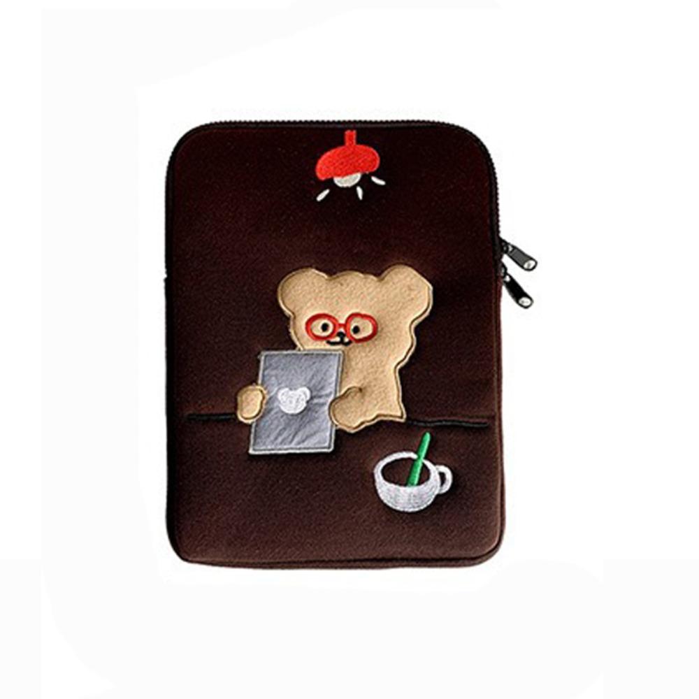 New Cartoon Bear Tablet Sleeve Bag 11/13/15 Inch Soft Case Laptop Storage Bag Shockproof Portable Tablet Sleeve Case