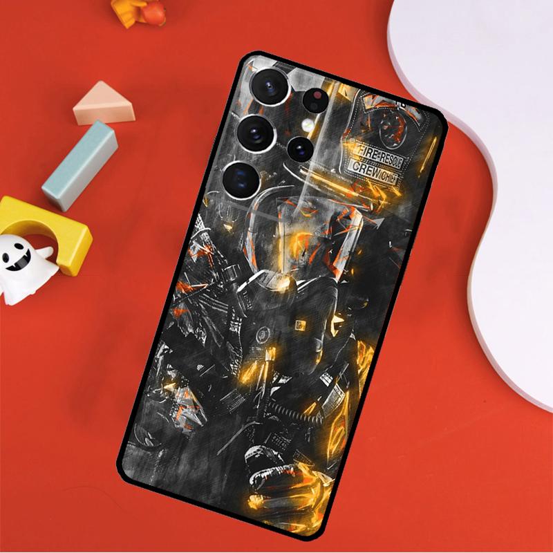 Feuerwehrmann Feuer Feuerwehrmann Handyhülle Für Samsung Galaxy S25 Ultra S24 Ultra S9 S10 S20 S21 S22 S23 Plus S24 FE Hülle