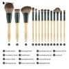 DUcare Makeup Brush Set 14Pcs with 3Pcs Makeup Spong & Cosmetic Bag - Professional Kabuki Foundation Blending Eyeshadow Brushes